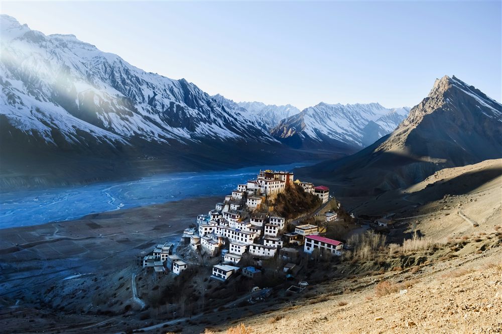 High mountain passes and a remote monastery in Spiti Valley.